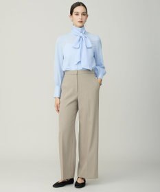 ICB L セルロースシルクビエラ ボウタイ付きブラウス