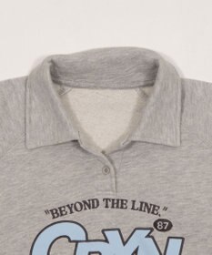 WEGO 襟付きグラフィックショートスウェット