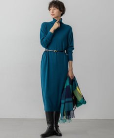23区 S 【洗える】カシミヤブレンド タートルネック ニットワンピース