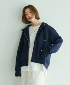 YECCA VECCA バックプリーツZIPフーディー