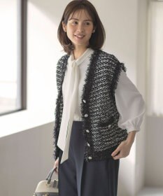 組曲 フリンジニット ベスト