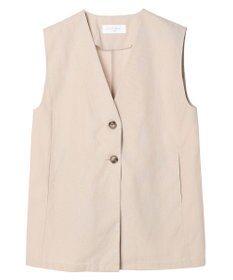 Green Parks 綿麻混シングルミディ丈ベスト