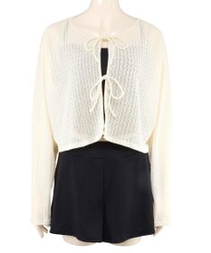 San-ai Resort（三愛水着楽園） 【WEB限定】ニットレーストップス付き4点セット水着