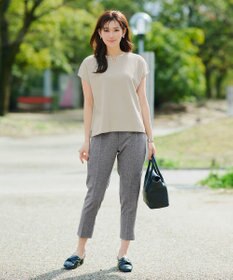 Tiaclasse 【小倉優子さん着用・洗える】フレンチスリーブニットトップス