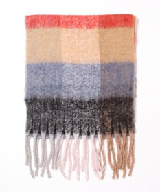 UNBILLION カシュネ cache nez / 起毛ブロックチェックストール