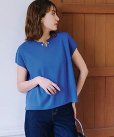 Tiaclasse 【小倉優子さん着用・洗える】フレンチスリーブニットトップス