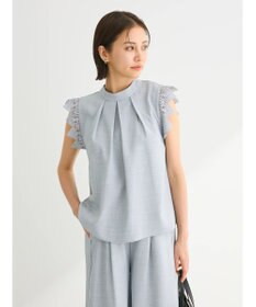 Green Parks ・ＥＬＥＮＣＡＲＥ　ＤＵＥ　リネンライクレースブラウス