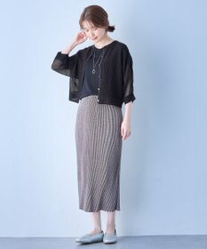 ANY L 【ウエストゴム】プリーツアイラインスカート