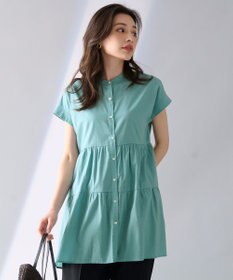 ANY 【洗濯機可能】シルキーソフトティアードブラウス