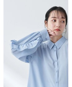 earth music&ecology フリルスリーブシャツ