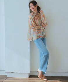 23区 【洗える】Ratti ペインティングプリント ブラウス