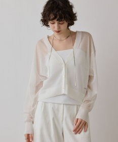 GRACE CONTINENTAL シアージョーゼットカーディガン