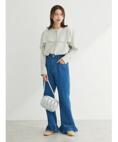 Green Parks ・Ｄｏｕｂｌｅ　Ｆｌａｇｓ　スソフリルストレートデニム