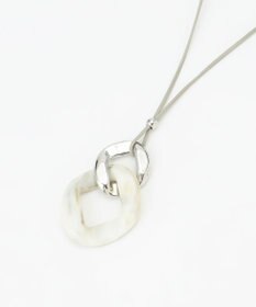 J.PRESS LADIES 【WEB限定】マーブルコンビ レザー ネックレス