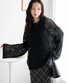 WEGO ビッグメッシュニットプルオーバー