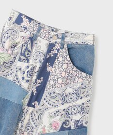 GRACE CONTINENTAL スカーフコンビデニムスカート