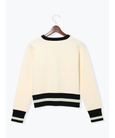 Te chichi バイカラークラシカルカーディガン