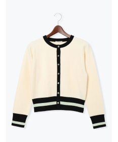 Te chichi バイカラークラシカルカーディガン