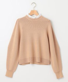 組曲 【WEB限定】襟付き片畔ニットプルオーバー