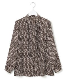 23区 【洗える】モダンジオメトリックプリント ブラウス