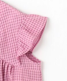 組曲 KIDS 【150-160㎝】ギンガムサッカー ワンピース