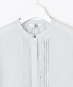 J.PRESS LADIES 【WEB限定カラーあり・洗える】ラミーポプリン バンドカラー ブラウス