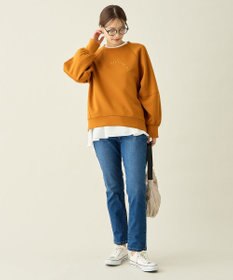 ANY L ロゴ刺繍ダンボールトレーナー