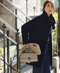 ANY SIS S ウールライクスタンドカラー ミドルコート