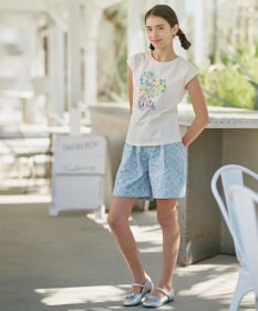 組曲 KIDS 【150-160㎝】【UVケア】グリーンバンド Tシャツ