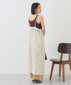 AMERICAN HOLIC シアー刺繍キャミワンピース（ペチコート付き）