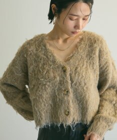 Green Parks armonia．シャギーショートカーディガン