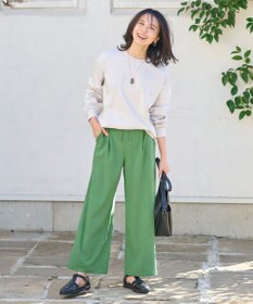 ANY 【ウエストゴム】イージケア美脚パンツ ワイド