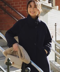 ANY SIS L ウールライクスタンドカラー ミドルコート