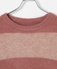 WEGO ボーダーフラッフィービッグニット