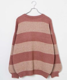 WEGO ボーダーフラッフィービッグニット