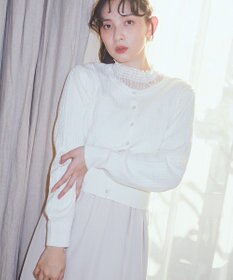 earth music&ecology ミニケーブルコンパクトカーディガン