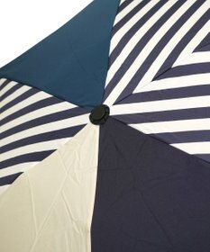 +RING 【UVカット95%以上】【UPF50＋】プラスリング ユニセックス 晴雨兼用 折傘 NVY/WHT T1316