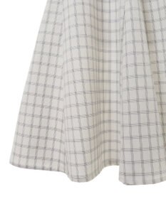 earth music&ecology 裾フレアチェックスカート