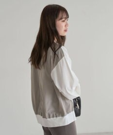 Green Parks グログランテープ配色ドッキングプルオーバー