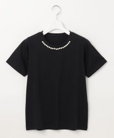 Feroux 【UVケア】パールネック Tシャツ