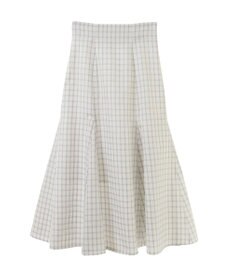 earth music&ecology 裾フレアチェックスカート