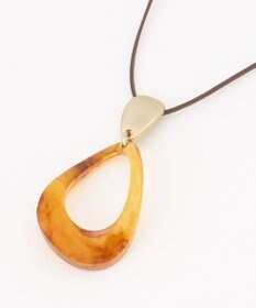 J.PRESS LADIES マーブルオーバルネックレス