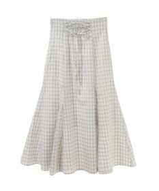 earth music&ecology 裾フレアチェックスカート