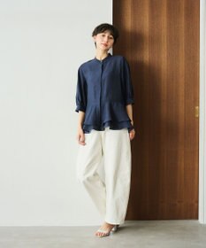 #Newans 【洗える】ダブルフリルヘムシアーシャツ