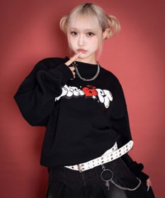 WEGO 【ユニセックス着用ITEM/MLサイズ展開】ハートモチーフプルオーバー