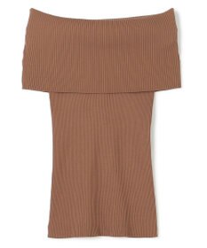 BEIGE， 【洗える】BRERA / オフショルダーストレッチリブニット