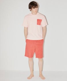 WACOAL MEN WEB限定　ルームウェア　半袖　ひざ上丈　綿混（本体）　前閉じ　/ブロス　GH3301