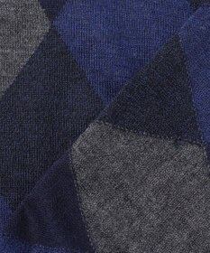 JOSEPH ABBOUD 【滑らかな肌触り/洗える】 エクストラファインメリノアーガイルクルーネック  ニット