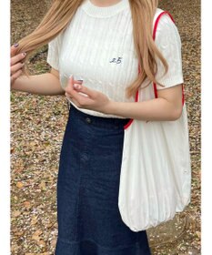 Green Parks ケーブル半袖ニット