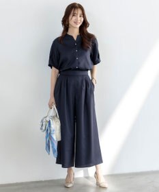 ANY SIS 【接触冷感・UVカット・速乾】スムージーポリエステル 2WAY ブラウス